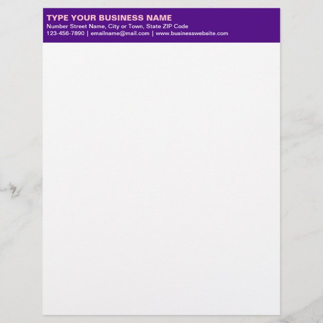 Papel Timbrado Textos simples alinhados à esquerda no cabeçalho r (Frente)