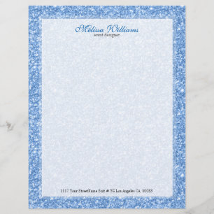 Papel Timbrado Textura brilhante azul e branca