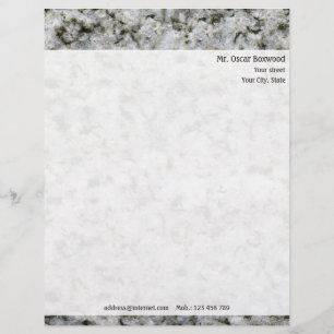 Papel Timbrado Textura de Rock Personalizada com Endereço de Devo