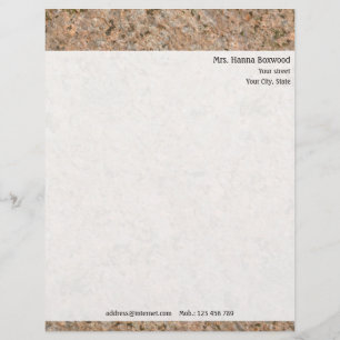 Papel Timbrado Textura de Rock Pessoal com Endereço de Devolução