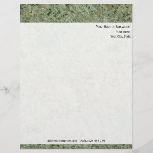 Papel Timbrado Textura pessoal da rocha com endereço do remetent