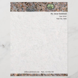 Papel Timbrado Textura pessoal da rocha com endereço do remetent