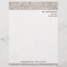 Papel Timbrado Textura pessoal da rocha com endereço do remetente