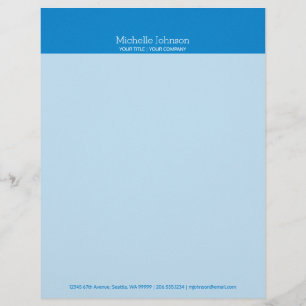 Papel Timbrado Textura verde-azul minimalista