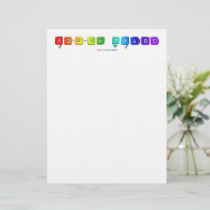 Papel Timbrado Tipografia pop queer de comércio áspero do Slipper