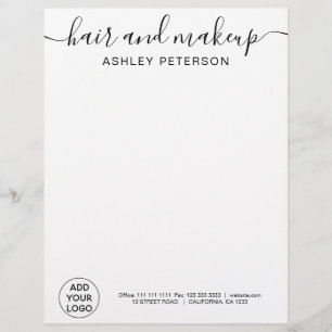 Papel Timbrado Tipografia simples a preto-branco