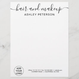 Papel Timbrado Tipografia simples a preto-branco