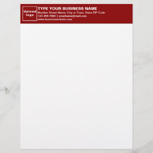 Papel Timbrado Título vermelho de empresa timbrado