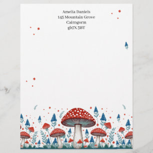 Papel Timbrado Toadstool Whimsical Personalizada