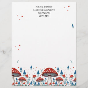 Papel Timbrado Toadstool Whimsical Personalizada