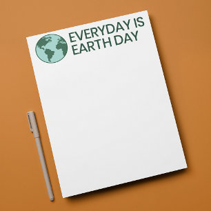 Papel Timbrado Todo Dia é Dia da Terra - Amante da Terra Verde Vi