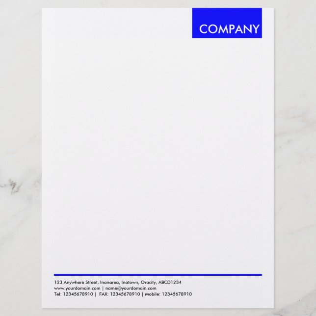 Papel Timbrado Top Tag - Azul (Frente)