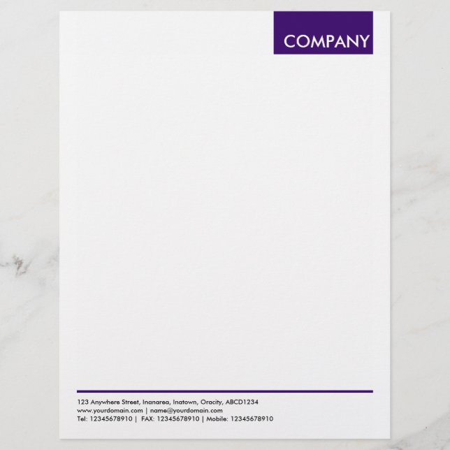 Papel Timbrado Top Tag - Deep Purple (Frente)