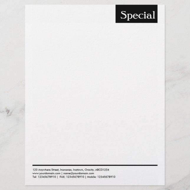 Papel Timbrado Top Tag - Preto (Frente)