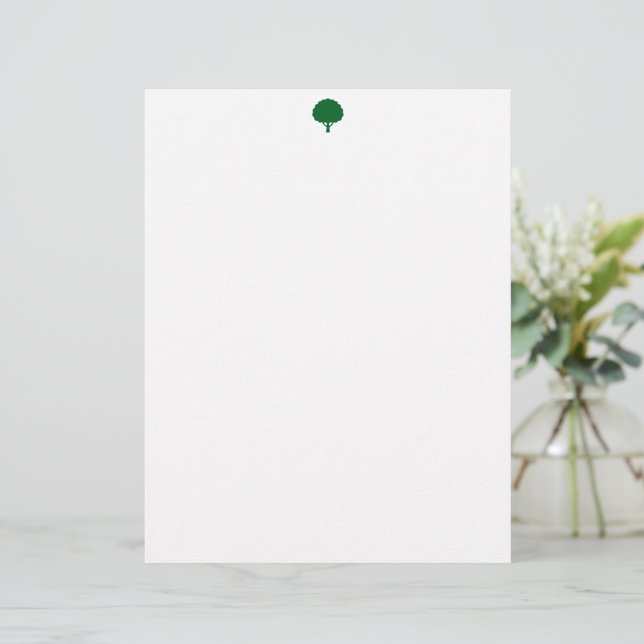 Papel Timbrado Tree Mark Letterhead Stylish Personalized Statione (Em pé/Frente)