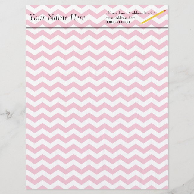 Papel Timbrado Trendy, elegante, coroa rosa moderna (Frente)