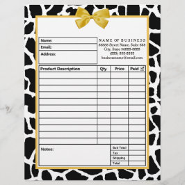 Papel Timbrado Trendy Giraffe Yellow Arco Boutique Forms