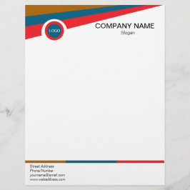Papel Timbrado Triângulos Marrom, Azul e Vermelho