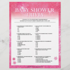 Papel Timbrado Trivia chá de fraldas [Rosa Neve]