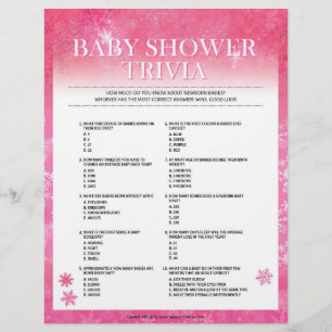 Papel Timbrado Trivia chá de fraldas [Rosa Neve]