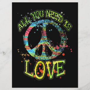 Papel Timbrado Tudo Que Você Precisa É De Amor Hippie