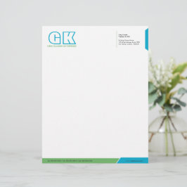 Papel Timbrado Turquesa profissional e verde