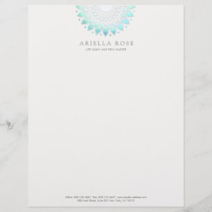 Papel Timbrado Turquoise Lotus Mandala
