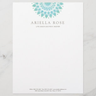Papel Timbrado Turquoise Lotus Mandala