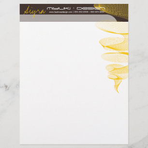 Papel Timbrado Twister Yellow Modern Designer - Modelo Letthead