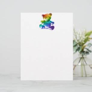 Papel Timbrado Urso de pelúcia de metal polido SlipperyJoe's grad
