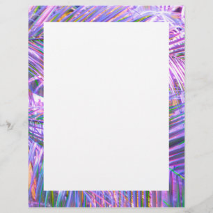 Papel Timbrado Vazio Disco Palm Leaf Border Lethead
