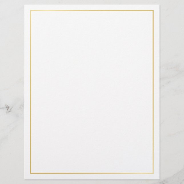 Papel Timbrado Vazio Dourado e branco (Frente)