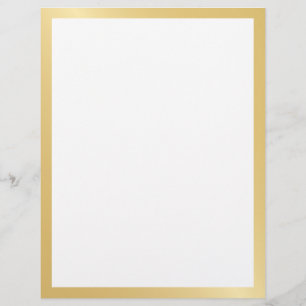 Papel Timbrado Vazio Dourado e branco