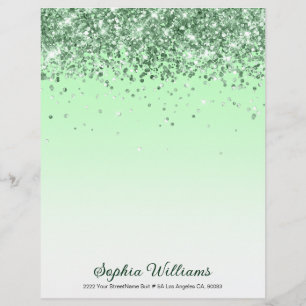 Papel Timbrado Verde brilhante