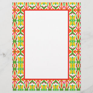 Papel Timbrado Vermelho e Amarelo