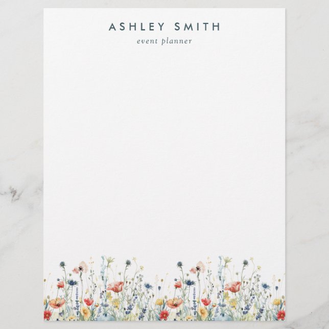 Papel Timbrado Vibrant Wildflower (Frente)