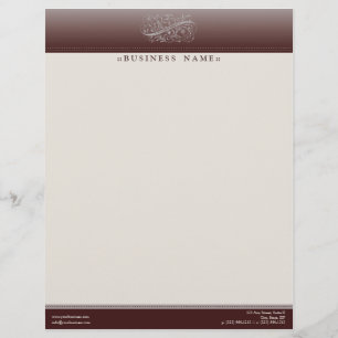 Papel Timbrado Vinho Vermelho Vitoriano - Cabeça de Letra Person