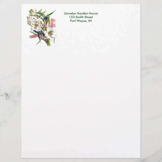 Papel Timbrado Vintage Botanical Page (Frente)