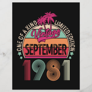 Papel Timbrado Vintage de 40 anos Set 1981 aniversário de 40 ano