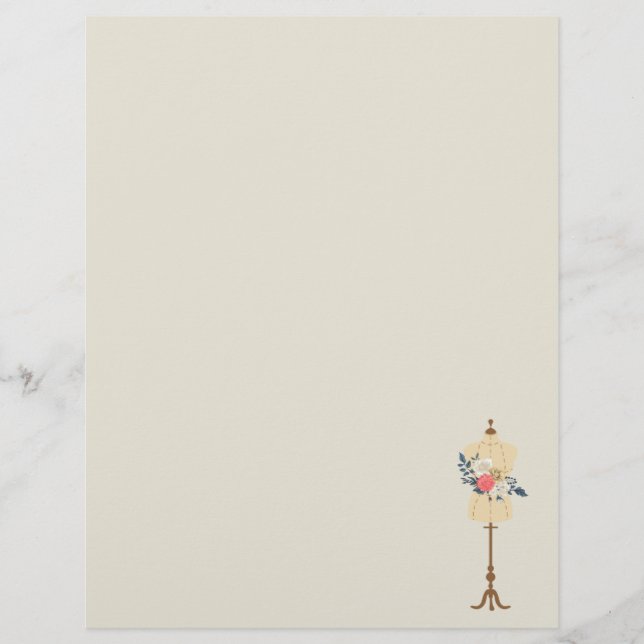 Papel Timbrado Vintage Floral (Frente)