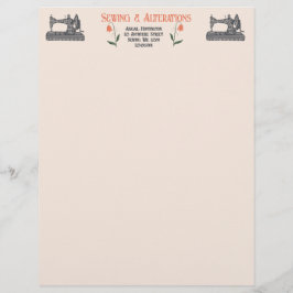 Papel Timbrado Vintage Sewing Machine Tailor