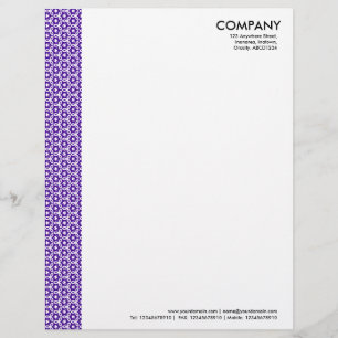 Papel Timbrado Violeta do teste padrão 03 do terraço