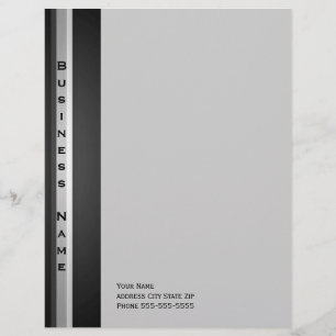 Papel Timbrado Vista de Prata e de Metal Negro