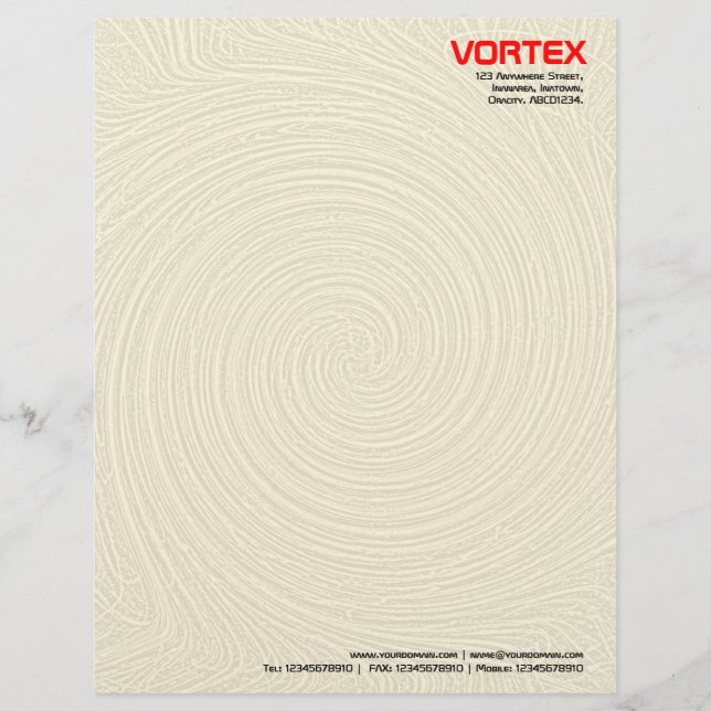 Papel Timbrado Vórtice - âmbar pálido (Frente)