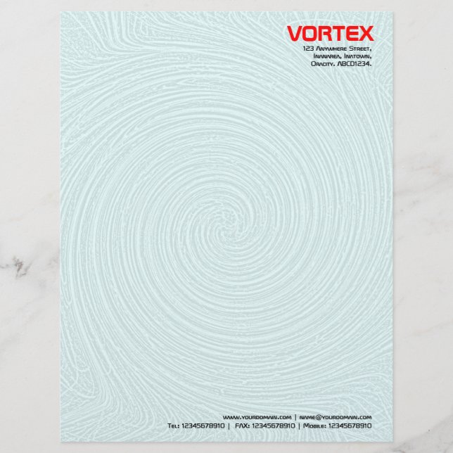 Papel Timbrado Vórtice - Branco a Azul Pálido (Frente)