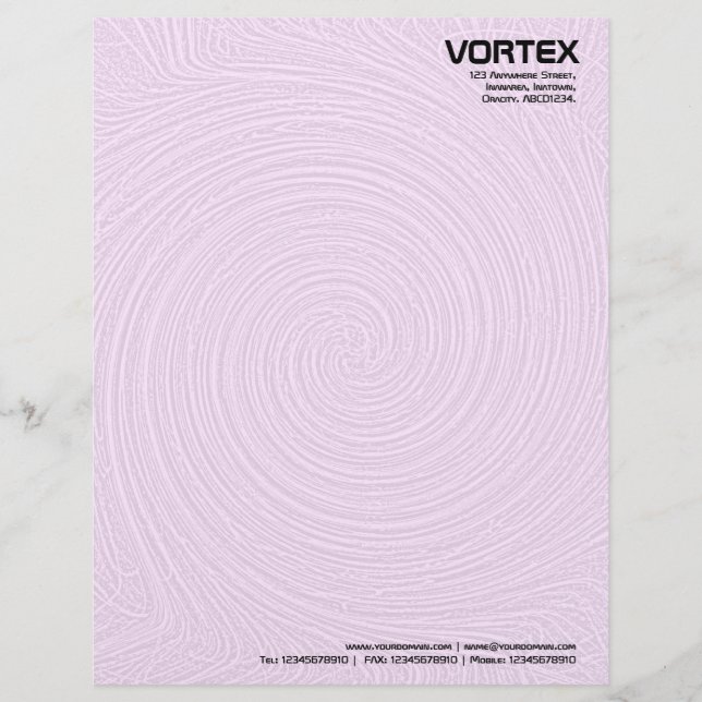 Papel Timbrado Vórtice - Rosa (Frente)