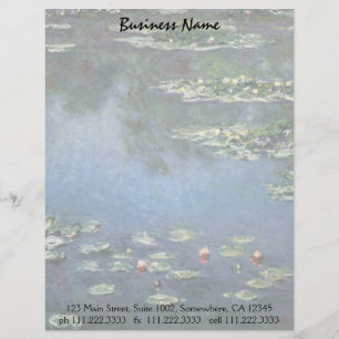 Papel Timbrado Waterlilies por Claude Monet, flores do vintage