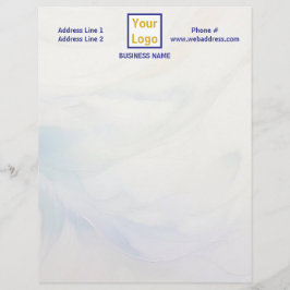 Papel Timbrado White and Icy Blue Smoke