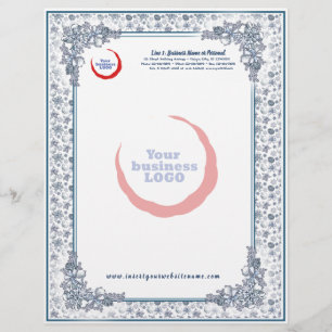 Papel Timbrado White Christmas Business Letterhead com WATERMARK