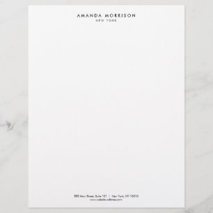 Papel Timbrado White de luxo minimalista